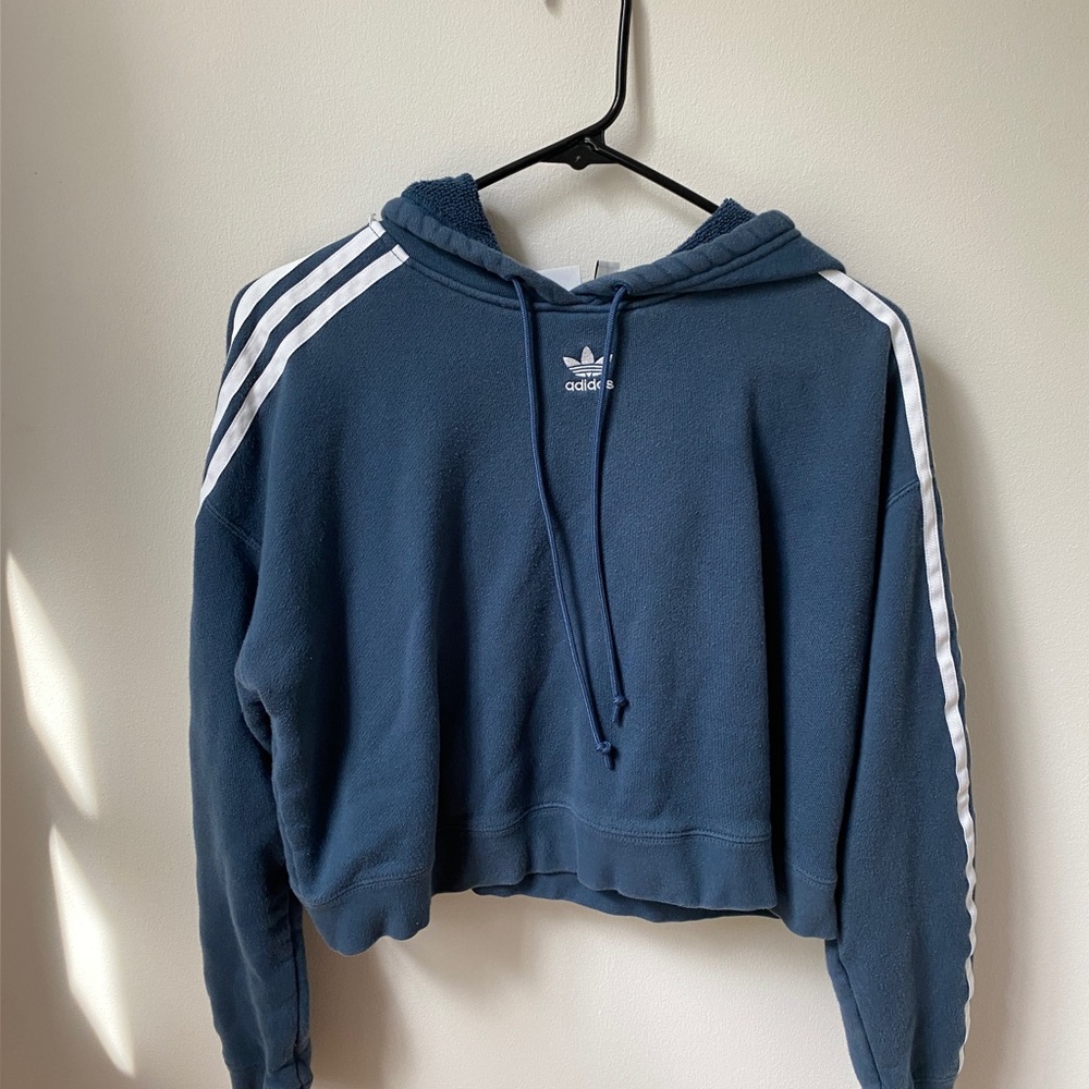 Adidas cropped sweatshirt in blue